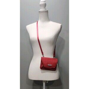 Baggallini Mini Belt Crossbody Wallet Bag Red Adjustable Detachable Strap